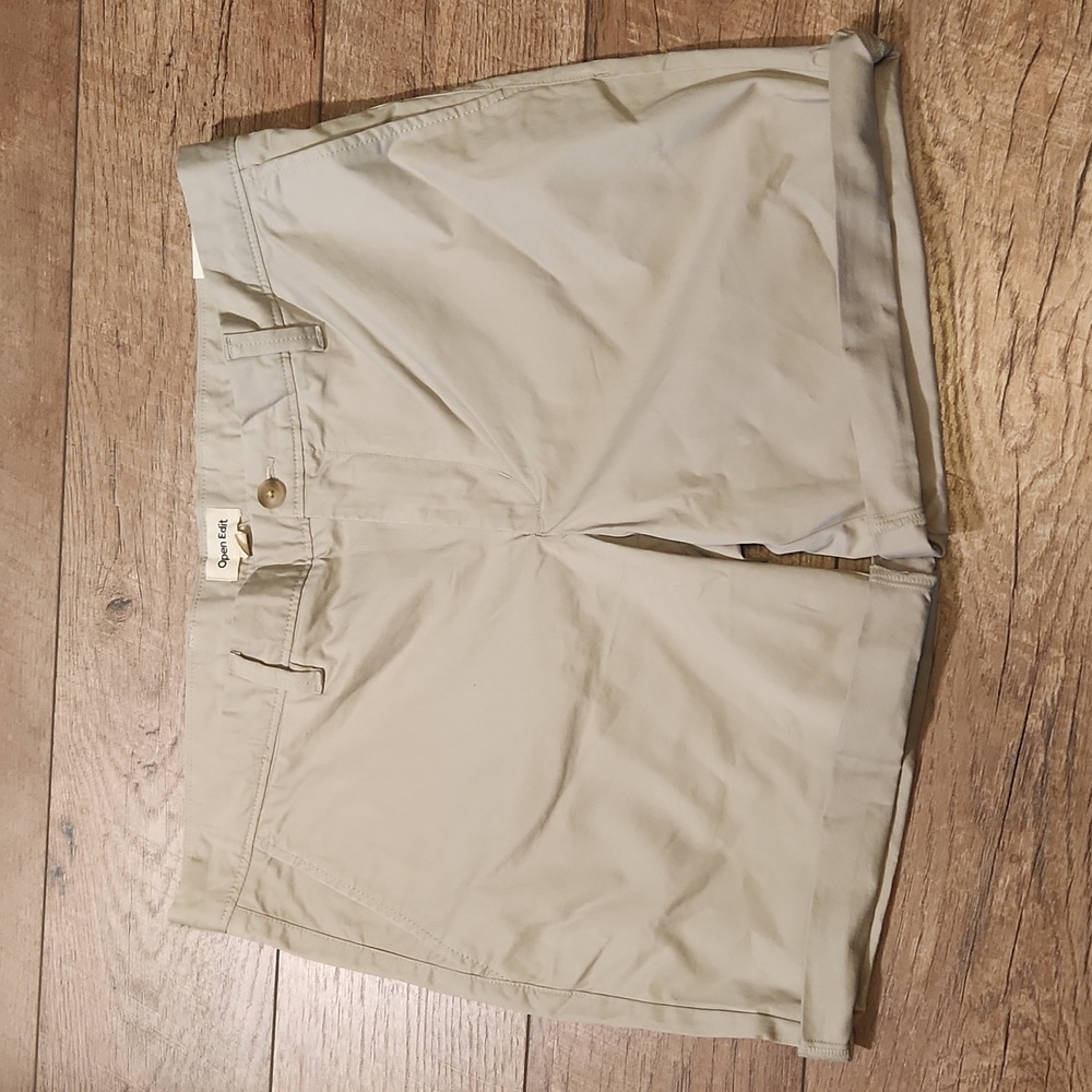 Open Edit Flat Front Shorts
